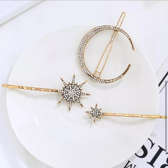 Accessories - ✂️CELESTIAL BARRETTE & HAIR CLIP SET W/CRYSTALS